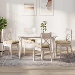 vidaXL Coussins de siège 4 Pièces Crème 40 x 40 cm Tissu en microfibre