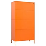 vidaXL Garde-robe Orange 90x50x180 cm Acier