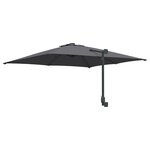 vidaXL Parasol de jardin Anthracite 248.5 x 247.5 x 160 cm tissu