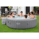 BESTWAY Spa gonflable Lay-Z-Spa Grenada - 6 a 8 personnes - Rond - 190 Airjet™ - Couverture isolante - 236 x 71 cm