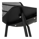 Lot de 4 chaises salon salle à manger restaurants  les cafés  les bureaux et les salles d'attente 150 kg max noir 14_0006003