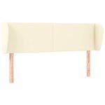vidaXL Tête de lit avec oreilles Crème 147x23x78/88 cm Similicuir