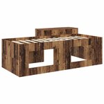vidaXL Lit haut pour enfants avec bureau Bois ancien 75 x 190 cm