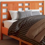 vidaXL Tête de lit cire marron 135 cm bois massif de pin
