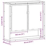 vidaXL Armoire à miroir de salle de bain chêne fumé bois d’ingénierie