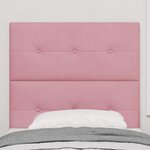 vidaXL Tête de lit avec des lumières à LED Réglable Rose 90 cm Velours
