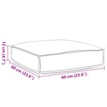 vidaXL Coussin pour assise de palette Beige 60 x 60 x 12 cm