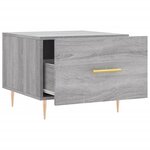 vidaXL Table basse Sonoma gris 50x50x40 cm Bois d'ingénierie