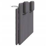vidaXL Coussin de tête de lit gris 120 cm similicuir