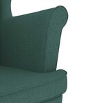 vidaXL Fauteuil vert foncé 74x84x100 cm tissu
