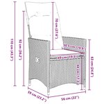vidaXL Ensemble de jardin 9 pièces avec coussins en rotin poly beige.