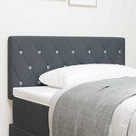vidaXL Tête de Lit en Velours Argyle Manuel Gris foncé 90 cm Velours