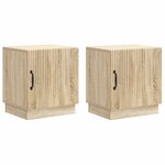 vidaXL Table de chevet 2 Pièces Chêne Sonoma 43 x 34 5 x 47 cm