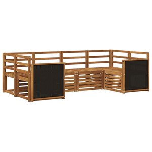 vidaXL Ensemble de canapé d'angle 5 Pièces Naturel Bois d'Acacia Massif