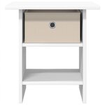 vidaXL Table de chevet 2 Pièces Blanc 41 x 40 x 45 cm Bois d'ingénierie