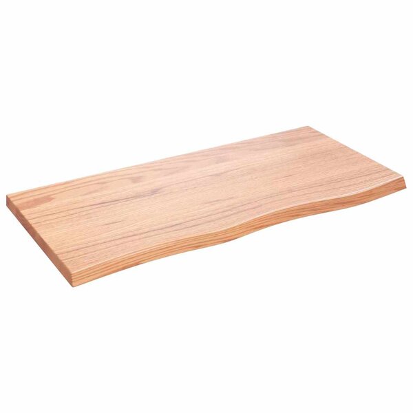 vidaXL Étagère murale marron clair bois chêne massif traité