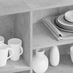 vidaXL Buffet gris béton 120x30x75 cm bois d'ingénierie