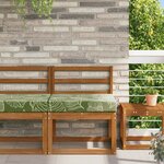 vidaXL Coussin de canapé d'extérieur Modèle feuille 60 x 60 x 8 cm