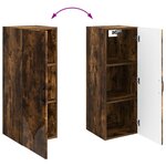 vidaXL Armoire Murale 33 x 34 5 x 90 cm Bois d'ingénierie Chêne fumé