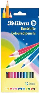 Crayons de couleur Standard BS12LN,étui de 12 carton PELIKAN