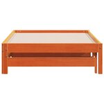 vidaXL Lit de jour et lit gigogne sans matelas cire marron 80x200 cm
