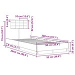 vidaXL Cadre de lit sans matelas chêne marron 90x200 cm