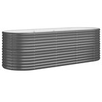 vidaXL Lit surélevé de jardin Acier galvanisé Anthracite