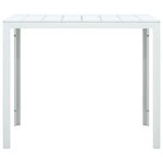 vidaXL Table basse Blanc 78x78x74 cm PEHD Aspect de bois