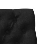 vidaXL Tête de lit capitonnée Noir 80 cm Pin massif