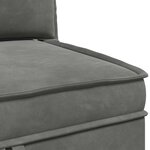 vidaXL Sofa avec rangement Gris foncé Velours