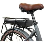 Vélo de ville électrique 26'' - Surpass - 6 vitesses Shimano - Freins a disque - 10 Ah - Gris