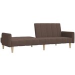 Vidaxl canapé-lit à 2 places taupe tissu