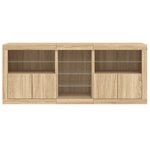 vidaXL Buffet avec lumières LED chêne sonoma 181 5x37x67 cm