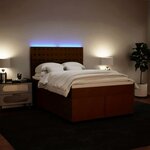 vidaXL Sommier à lattes de lit avec matelas Rose 140x190 cm Velours