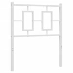 vidaXL Tête de lit métal blanc 75 cm