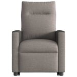 vidaXL Fauteuil inclinable de massage électrique Taupe Tissu