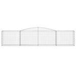 vidaXL Paniers à gabions arqués 6 Pièces 400x50x80/100 cm Fer galvanisé
