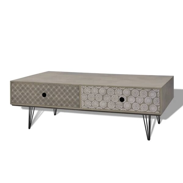 vidaXL Table basse 100 x 60 x 35 cm gris