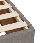 vidaXL Cadre de lit sans matelas taupe 200x200 cm tissu