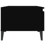 vidaXL Table d'appoint Noir 50x46x35 cm Bois d'ingénierie