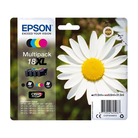 Epson cartouche d’encre claria home ink multipack 18 xl (lot de 2)