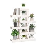 vidaXL Support à plantes Blanc 85x25x109 5 cm Bois massif de pin