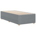 vidaXL Cadre de lit sans matelas gris clair 90x190 cm tissu