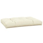 vidaXL Coussin de palette crème 120x80x12 cm tissu