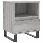 vidaXL Tables de chevet 2 Pièces sonoma gris 40x35x50 cm bois ingénierie