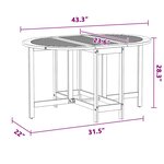 vidaXL Table de Jardin Marron 110 x 60 x 72 cm Bois d'acacia massif