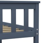 vidaXL Cadre de lit sans matelas gris bois massif de pin 100x200 cm