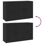 vidaXL Buffet Noir 100x33x59 5 cm Bois d'ingénierie
