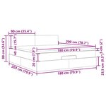 VidaXL Cadre de lit ottoman avec matelas crème 180x200 cm tissu