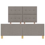 vidaXL Cadre de lit avec tête de lit Taupe 140 x 190 cm tissu